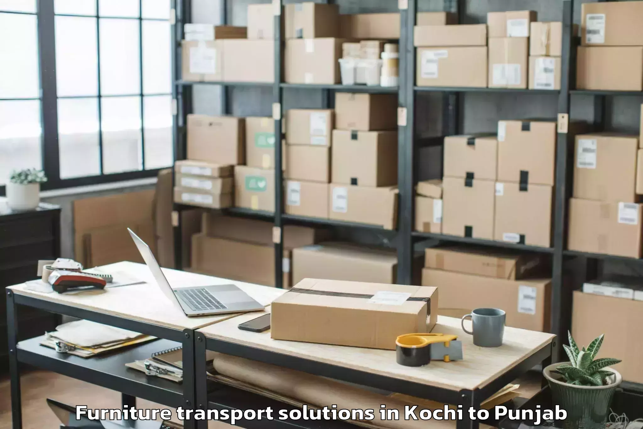 Efficient Kochi to Garhdiwala Furniture Transport Solutions